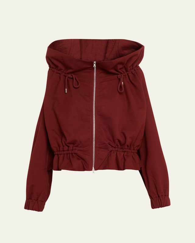 Hally Drawcord Cotton Zip Jacket